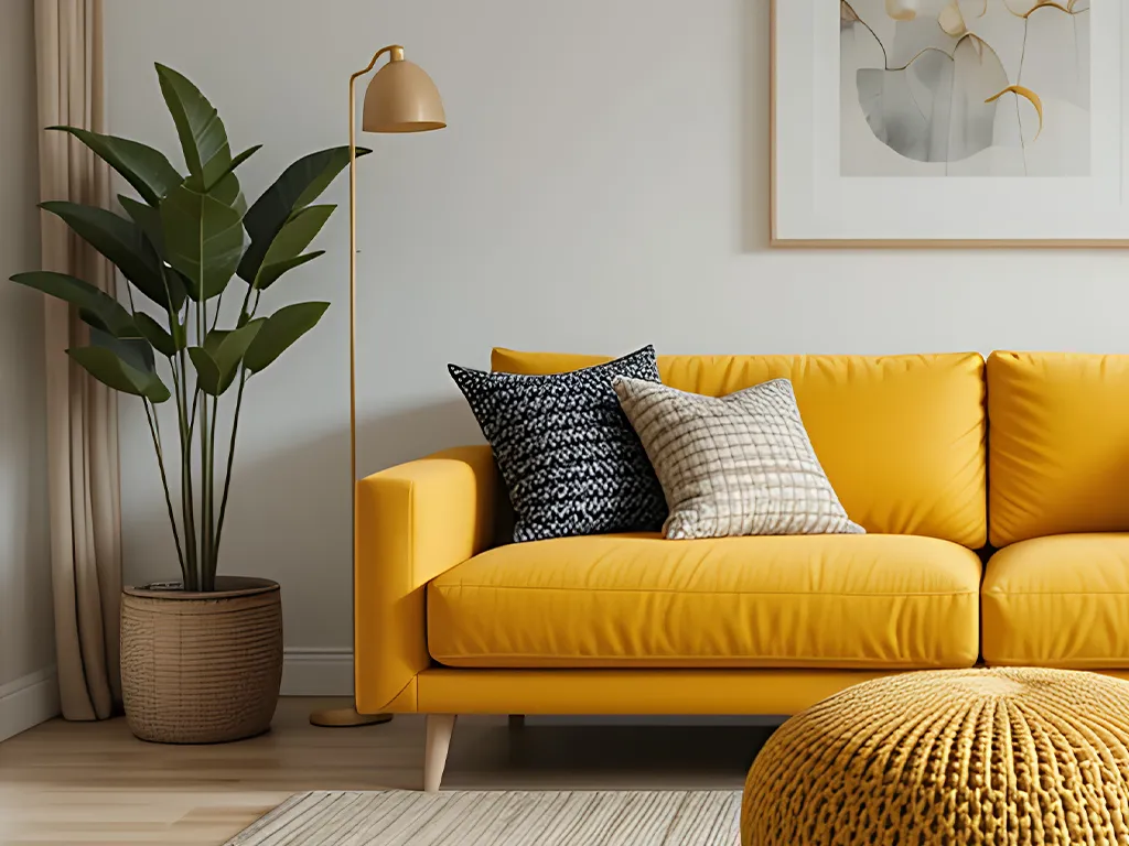 Designsofa "Ljus" – Sonnengelb