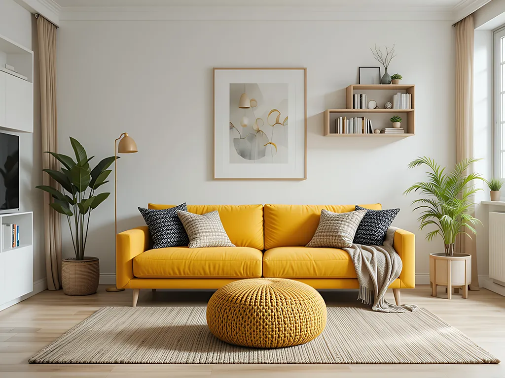 Designsofa "Ljus" – Sonnengelb